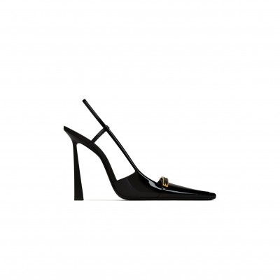 YSL JACQUELINE SLINGBACK PUMPS IN PATENT LEATHER 8061261TVAT1000